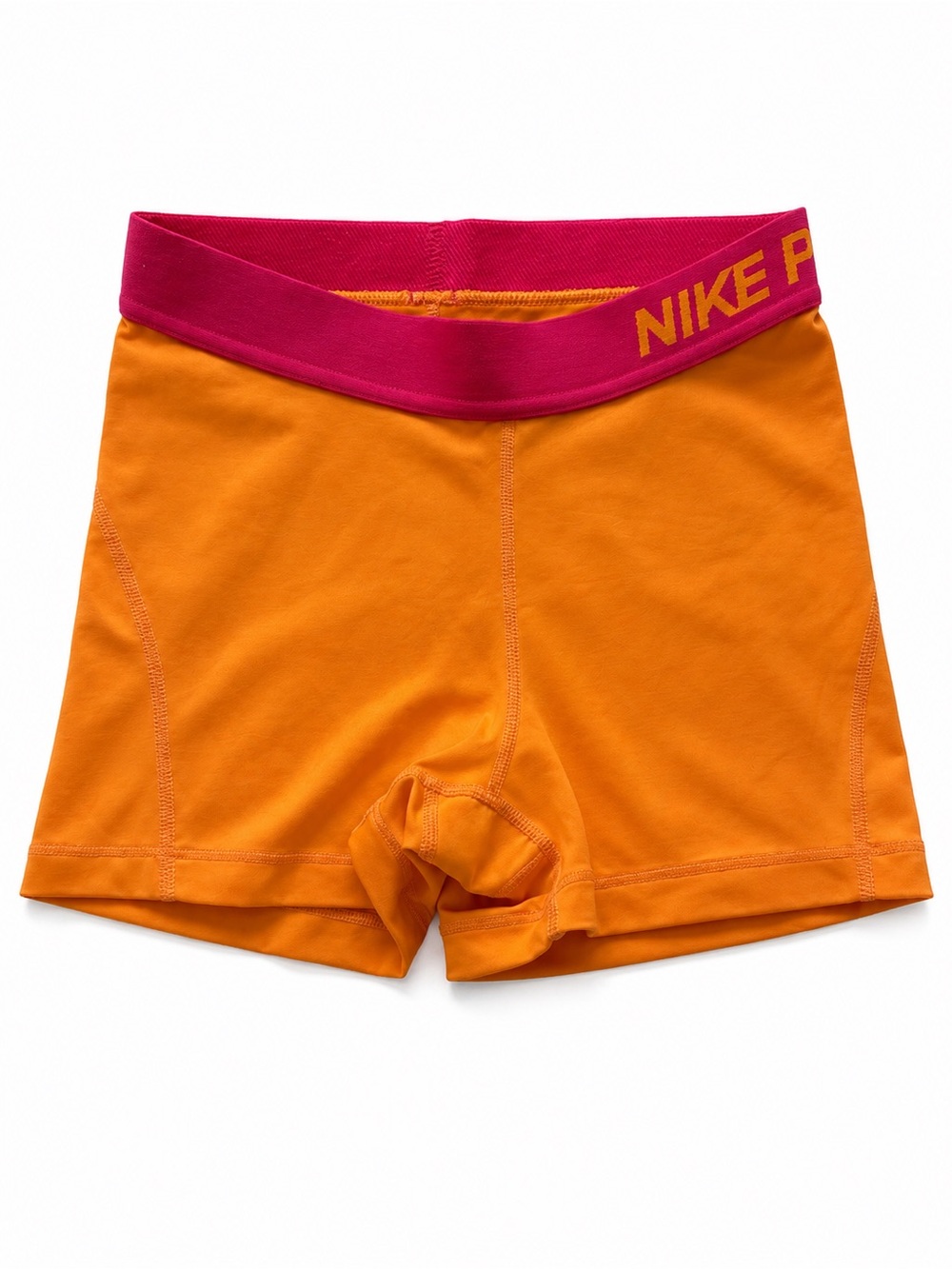 Nike Orange Performance Shorts with Pink Waistband NWOT